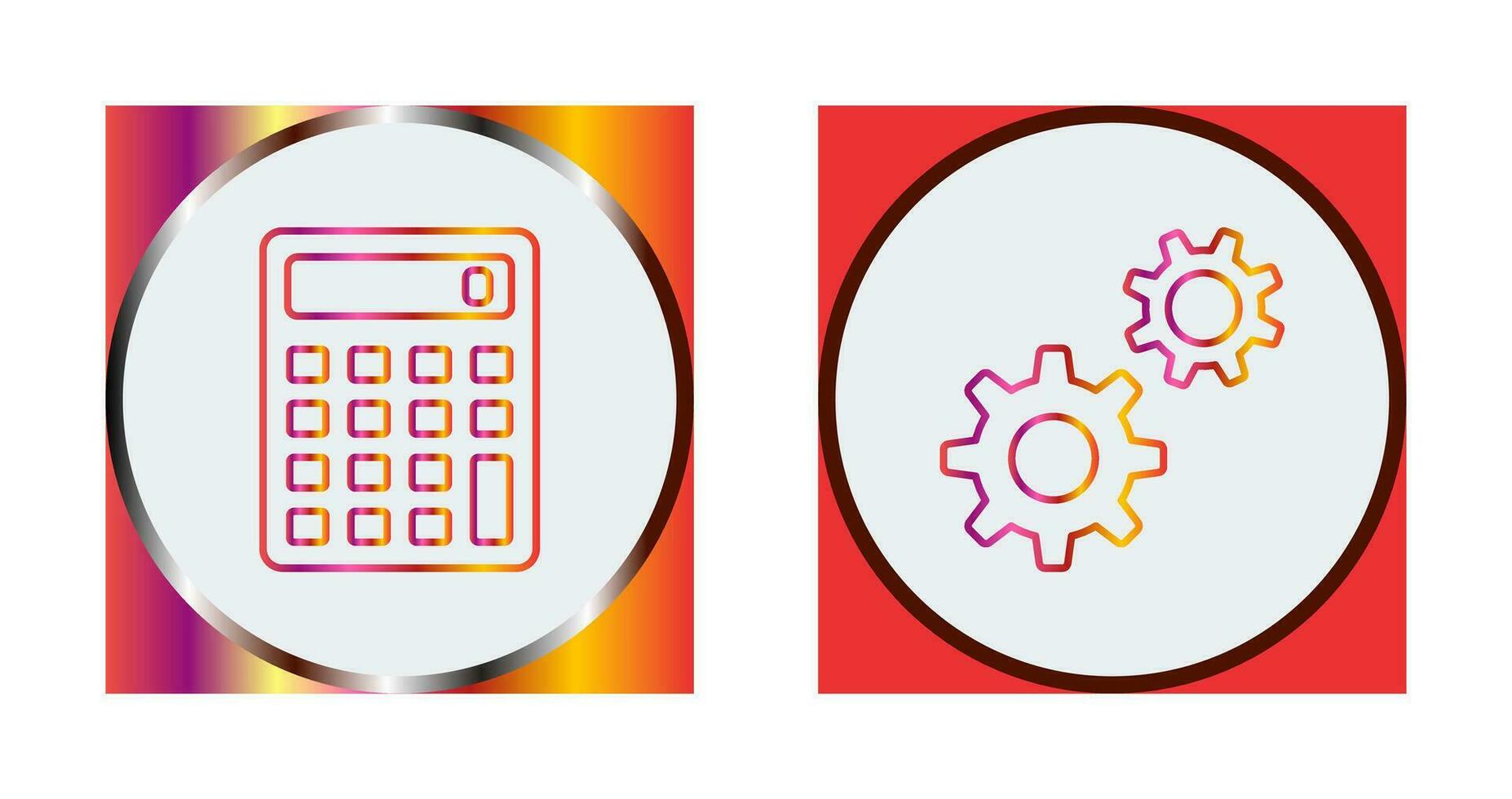 Calculator and Setting Icon vector