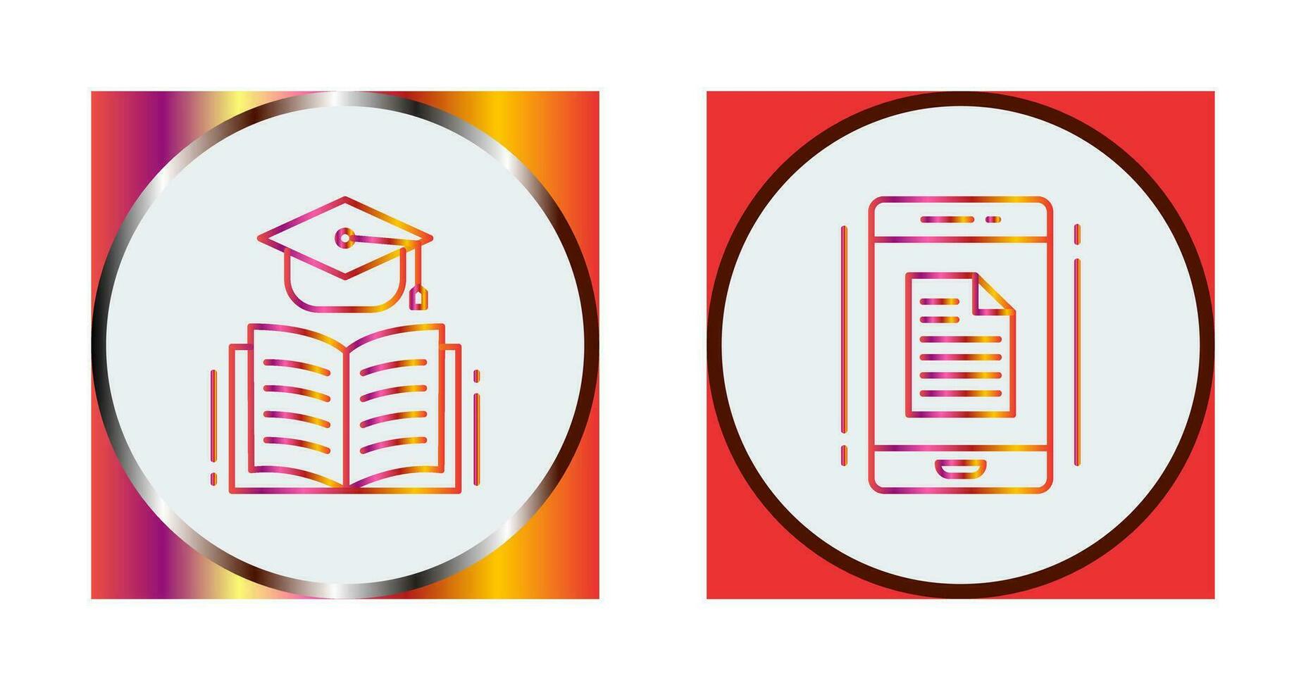 Graduation and Phone Icon vector