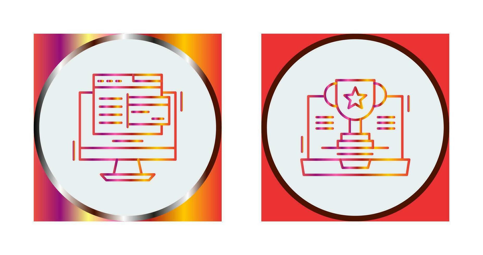 Online Payment and Trophy Icon vector