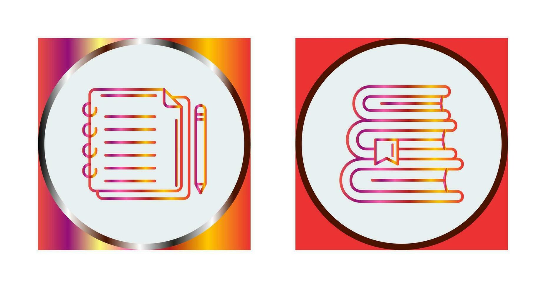 Write and Books Icon vector