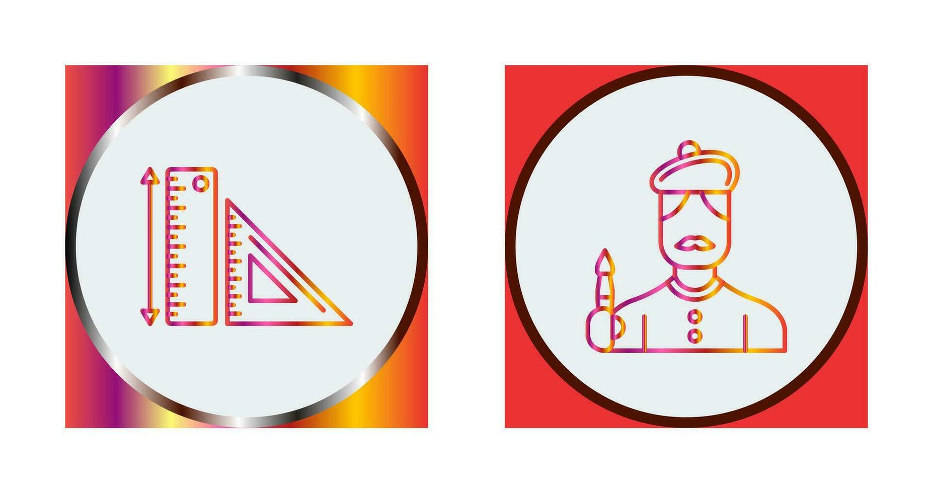 Rules and Artist Icon vector