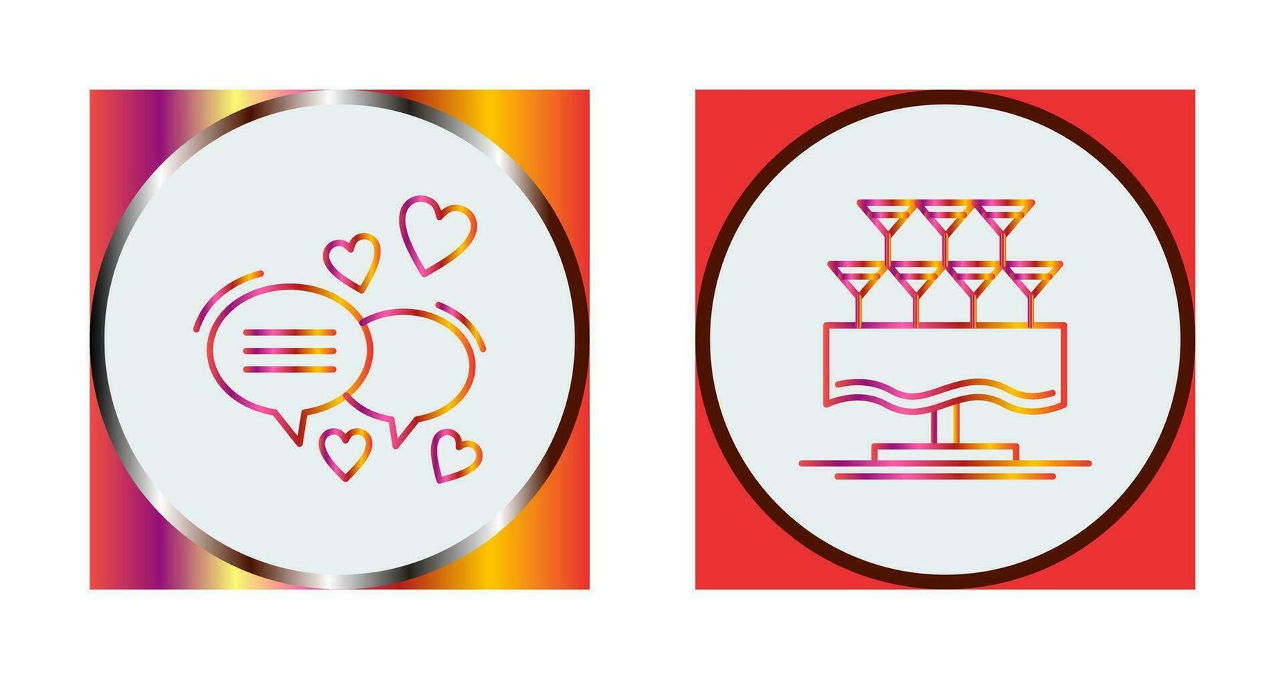 Love Chat and Glasses Icon vector