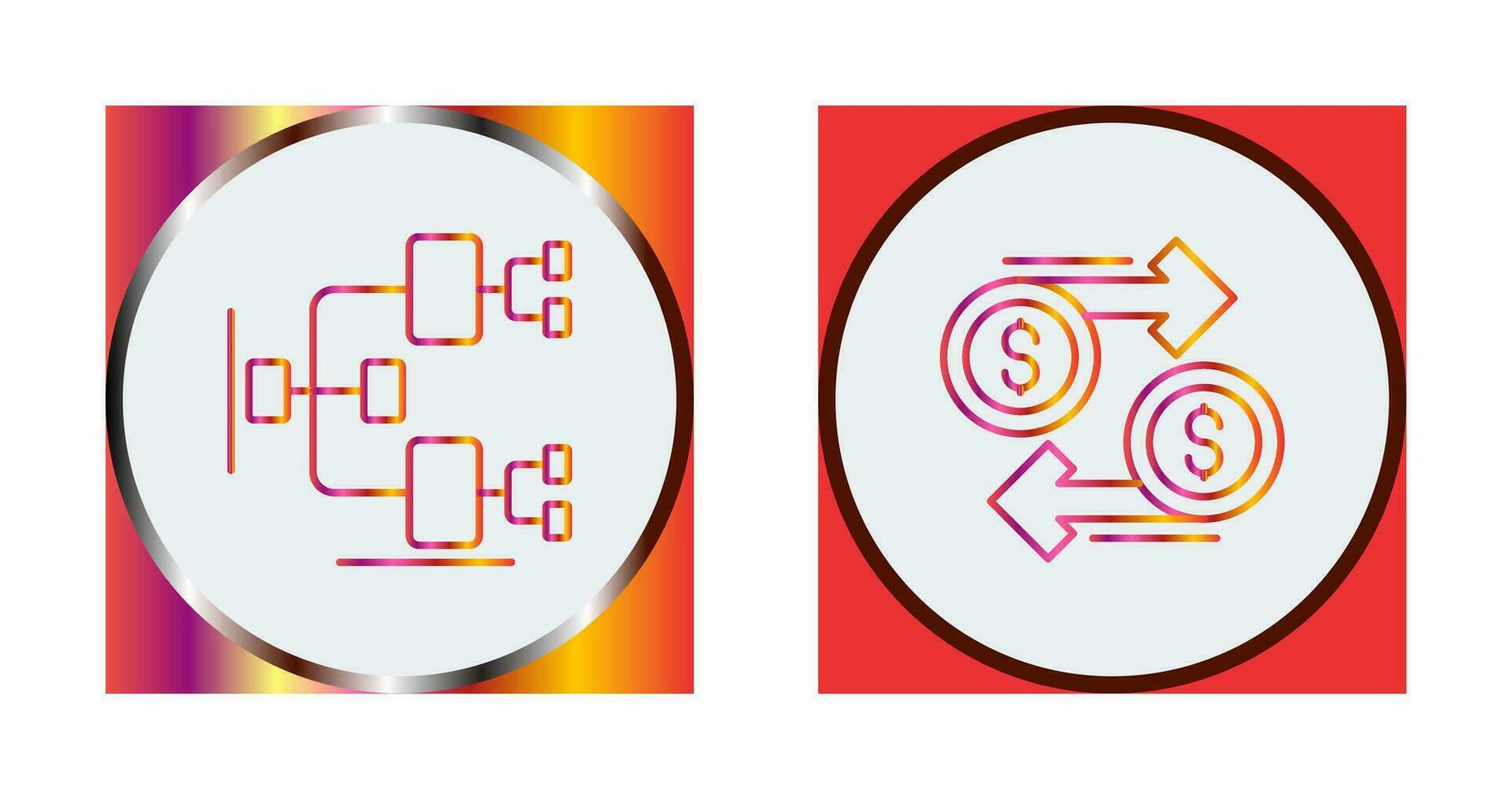 Chart and Dollar Icon vector