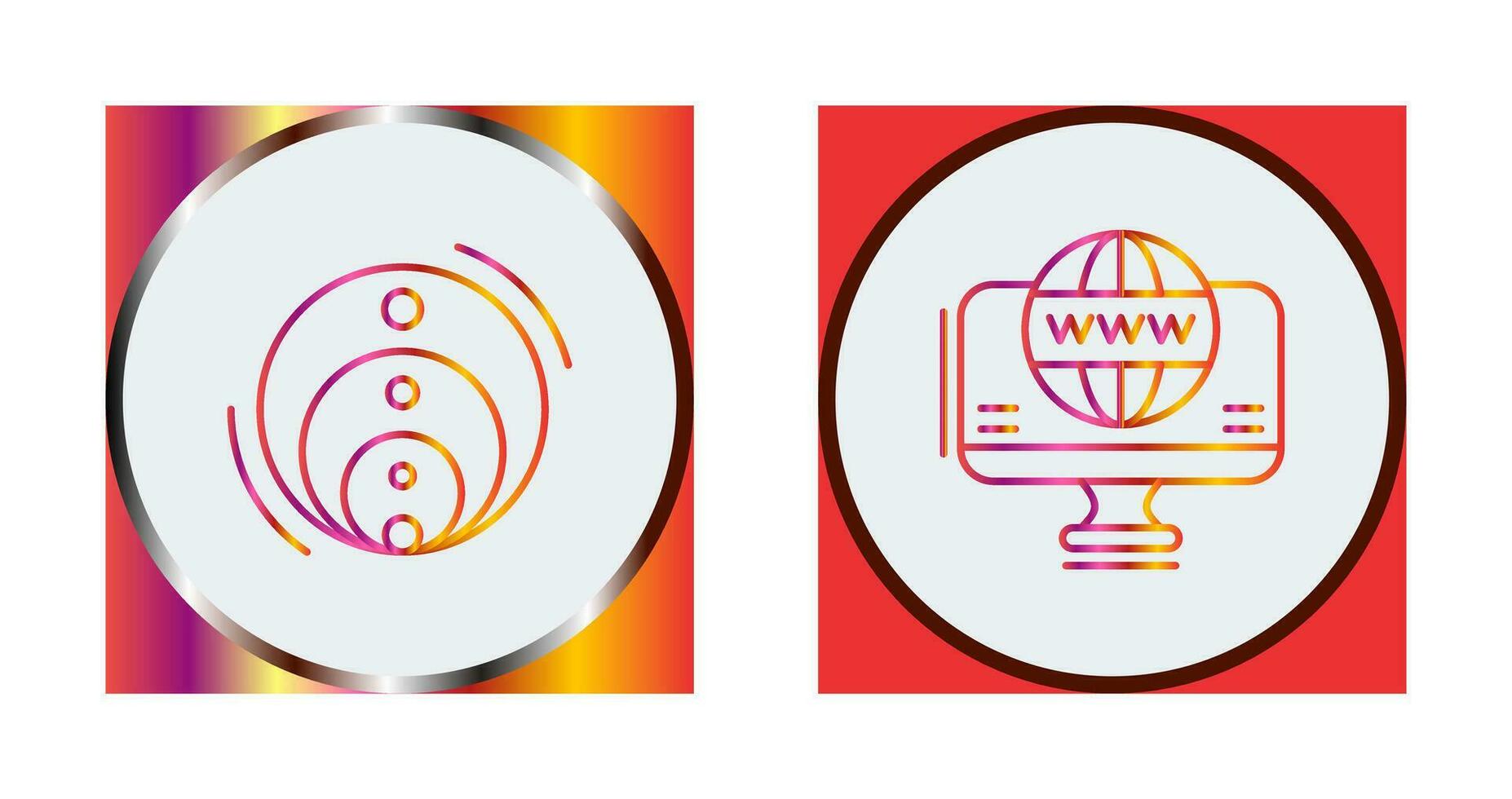 Venn Diagram and Web Icon vector