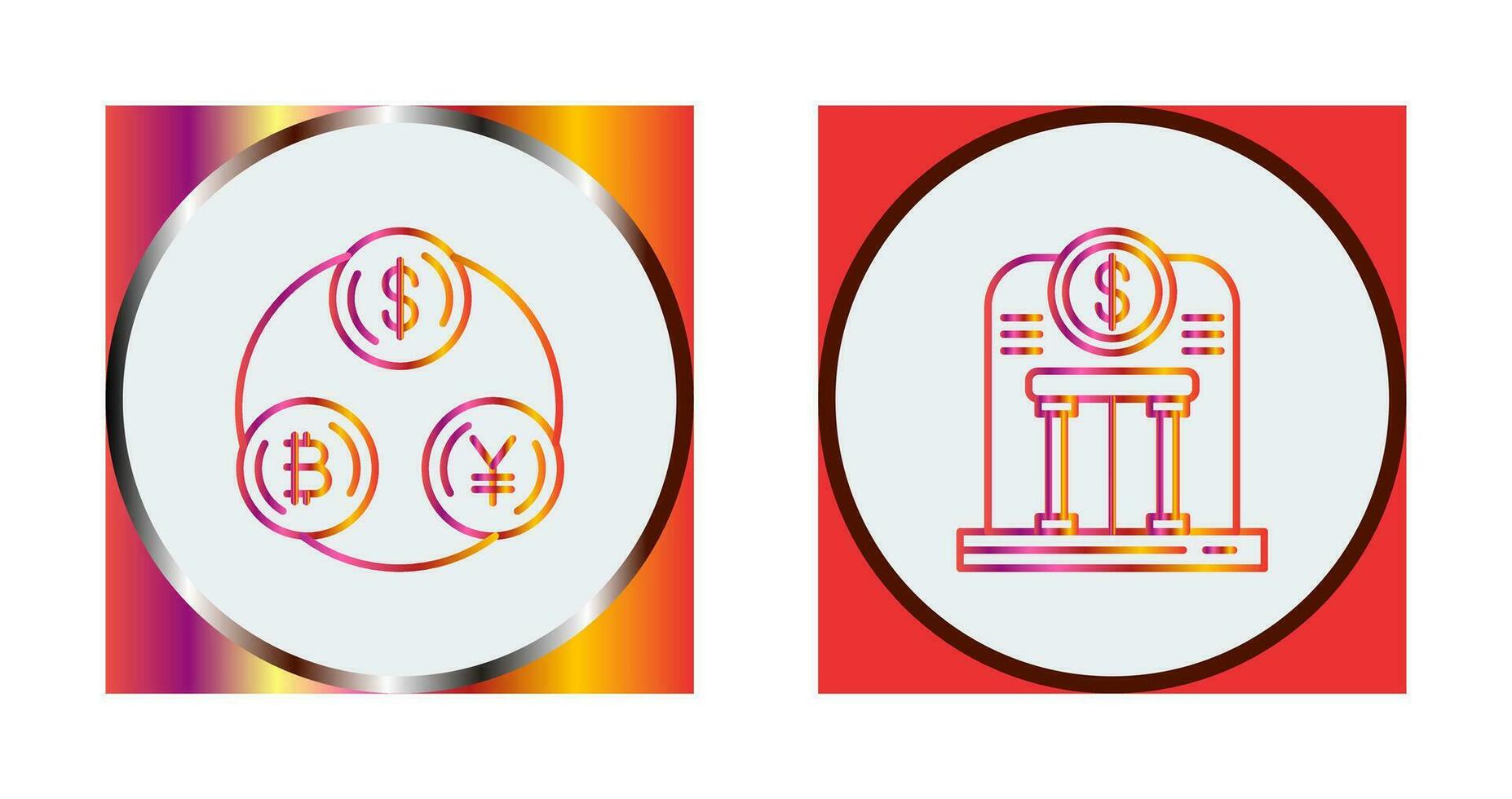 Currency Exchange and Bank Icon vector