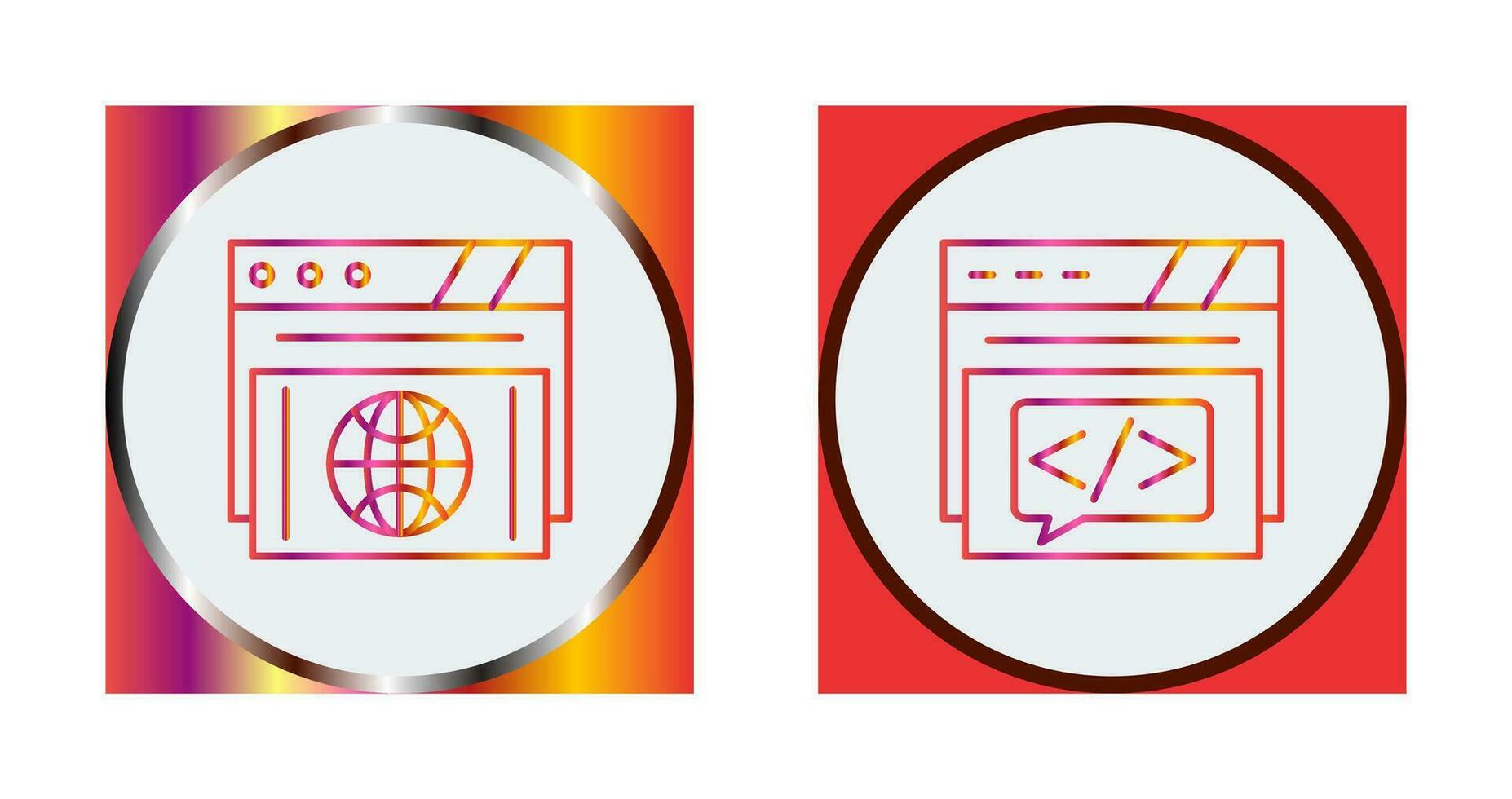 Browser and Message Icon vector