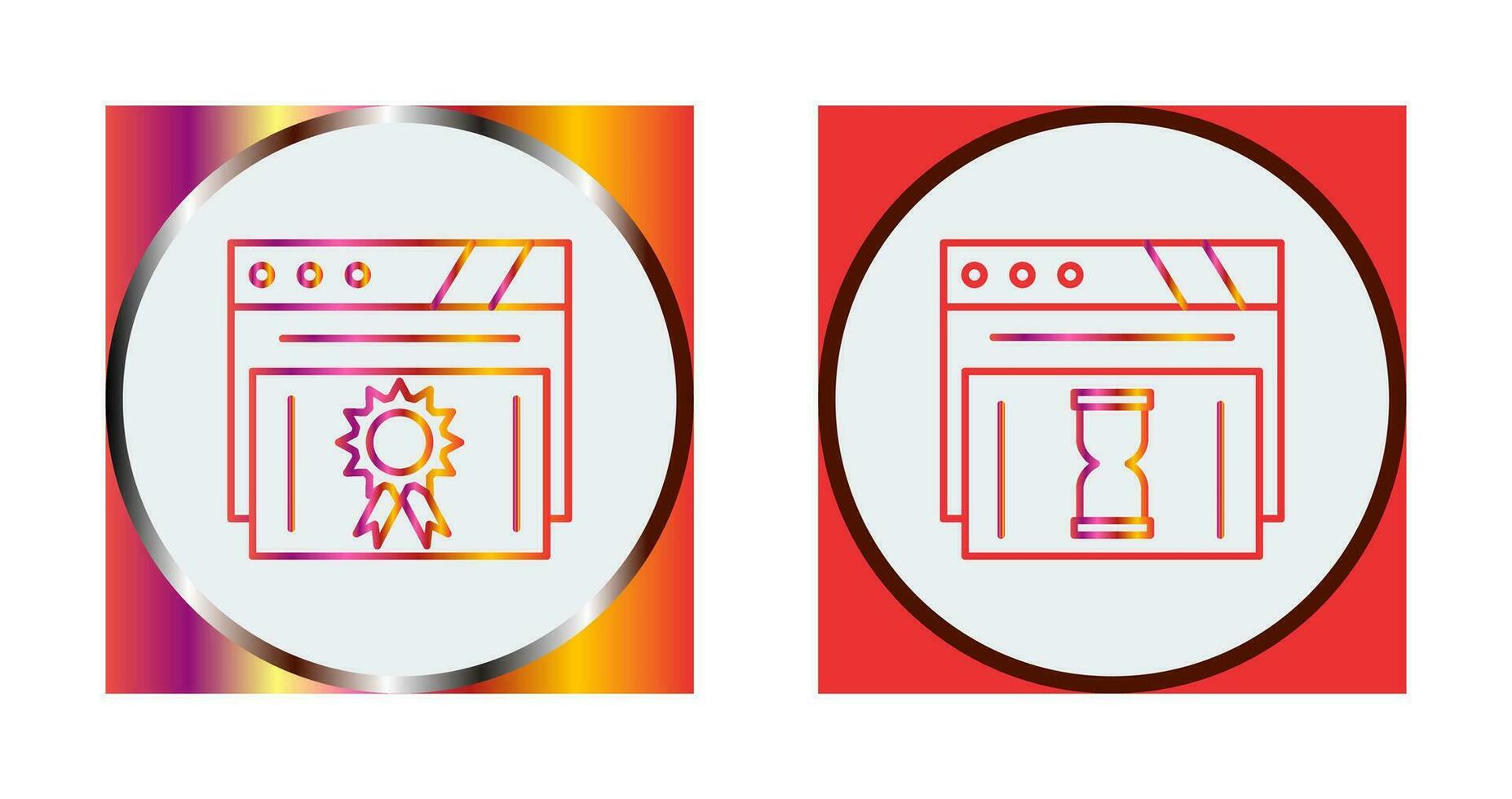 Award and Waiting Icon vector