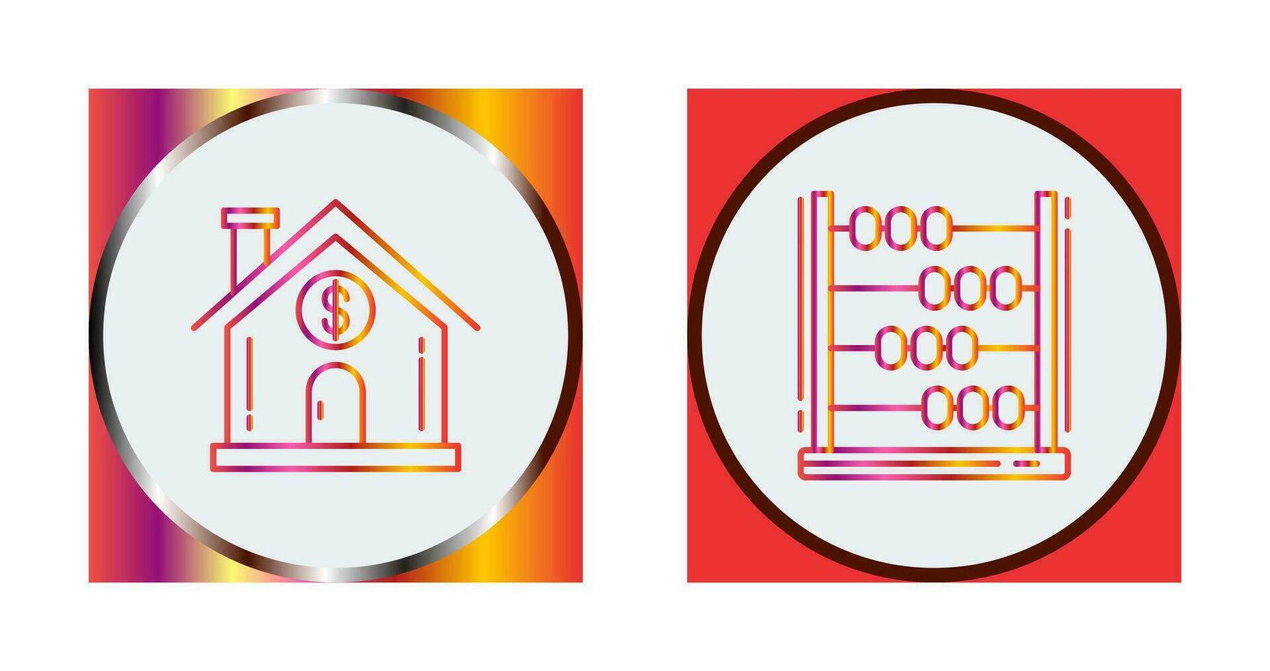 Abacus and Home Icon vector