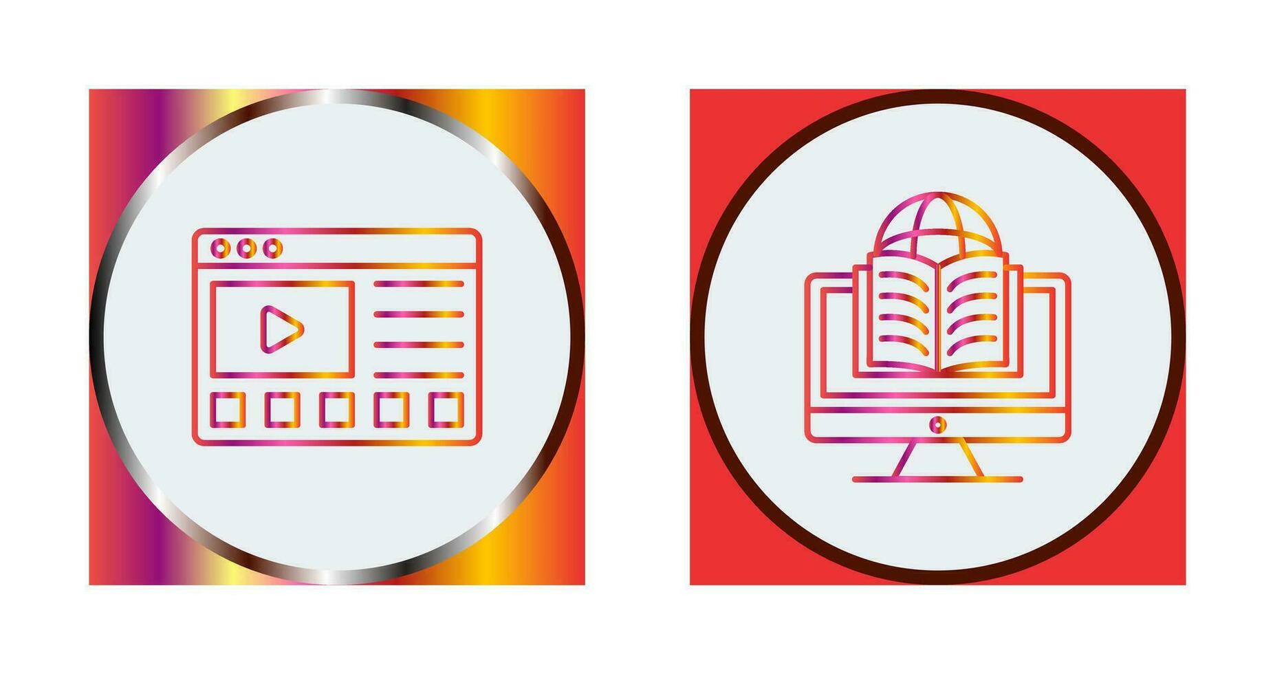 Online Tutorials and Learning Icon vector