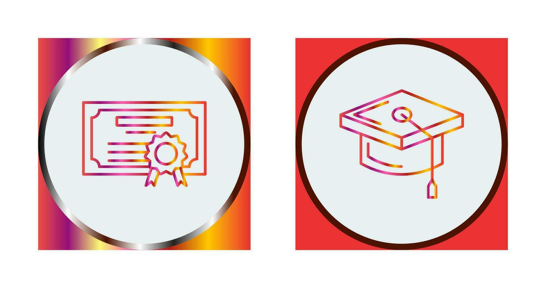 Diploma and Cap Icon vector