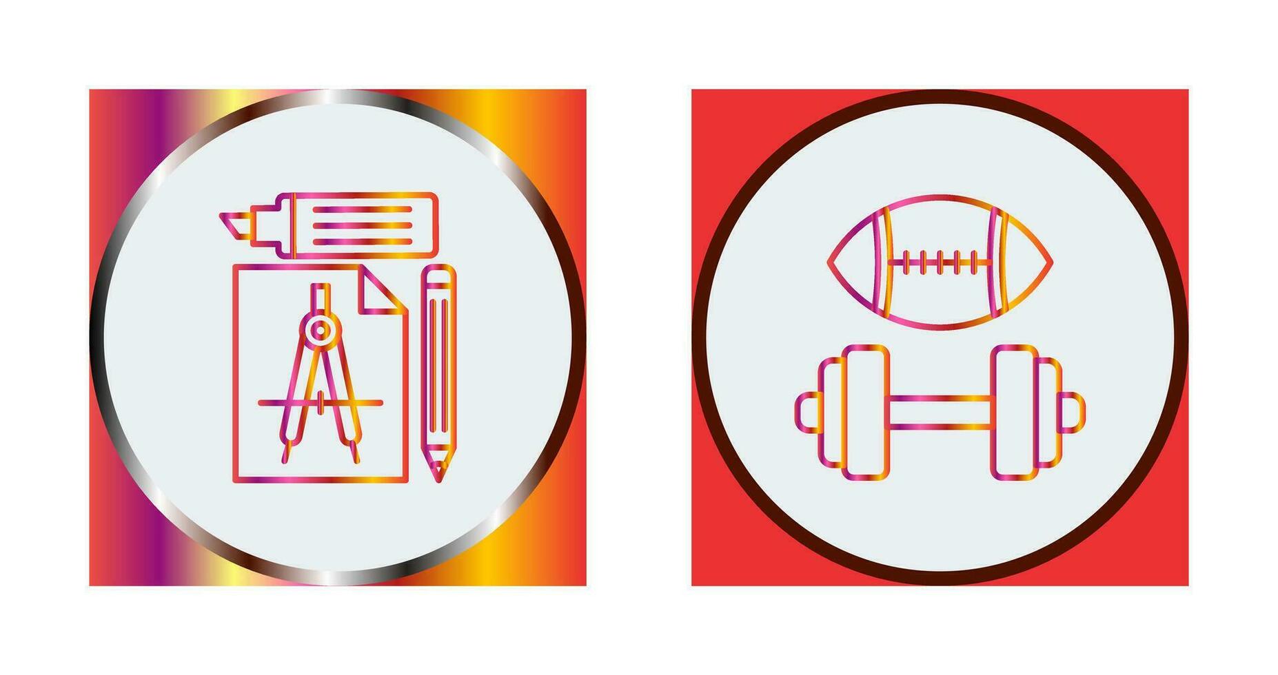 Study Tools and Sport Faculty Icon vector