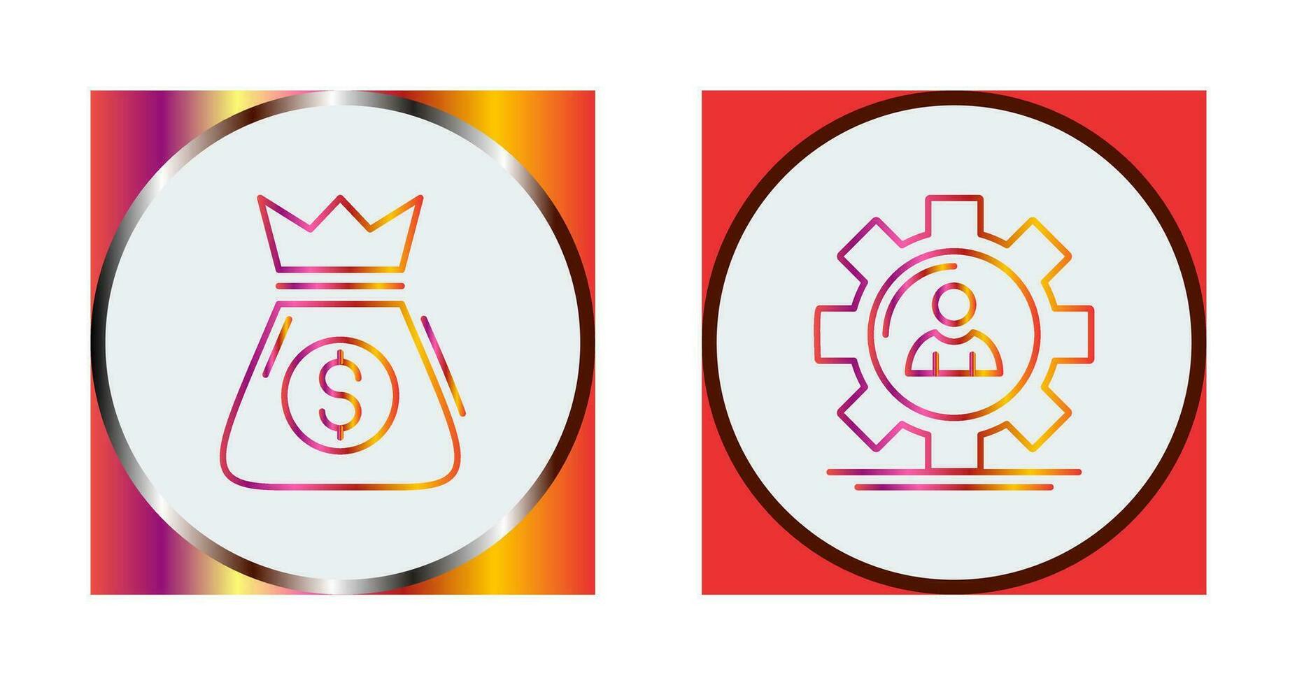 Money Bag and Management Icon vector