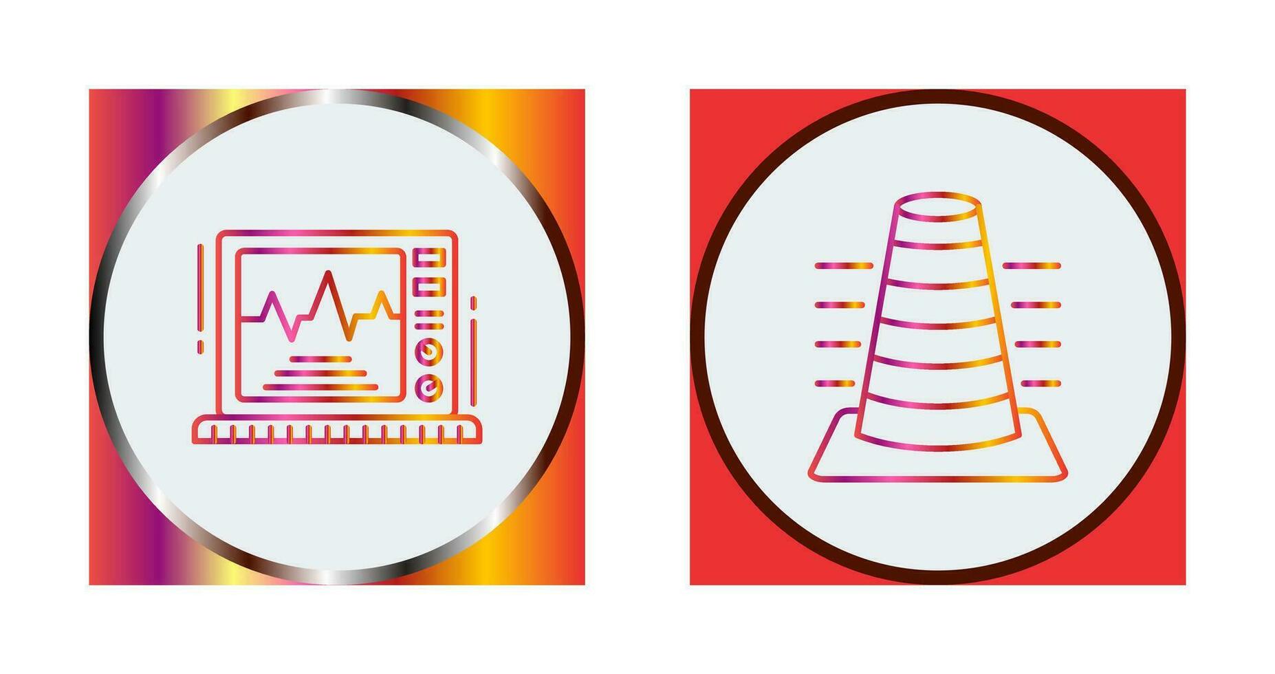 noray y ekg monitor icono vector