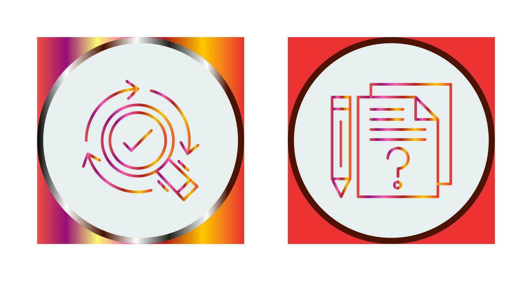 Research and Question Icon vector