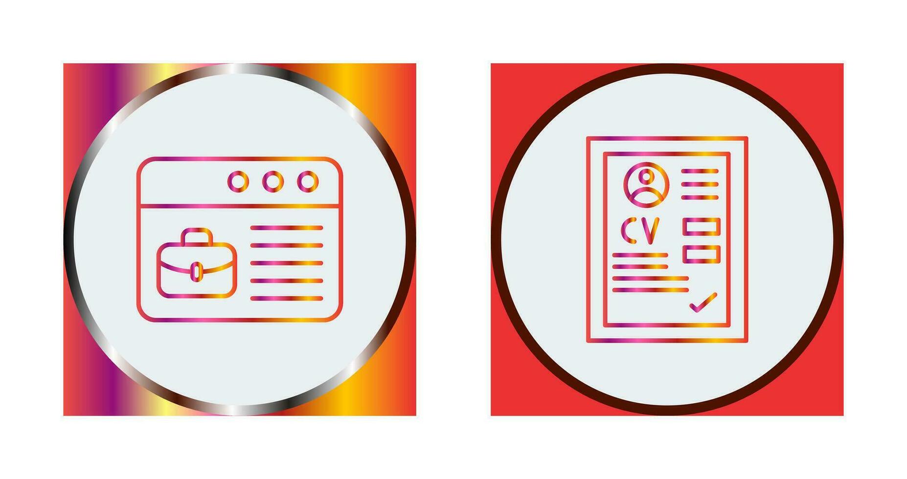 Online Recruitment and CV Icon vector