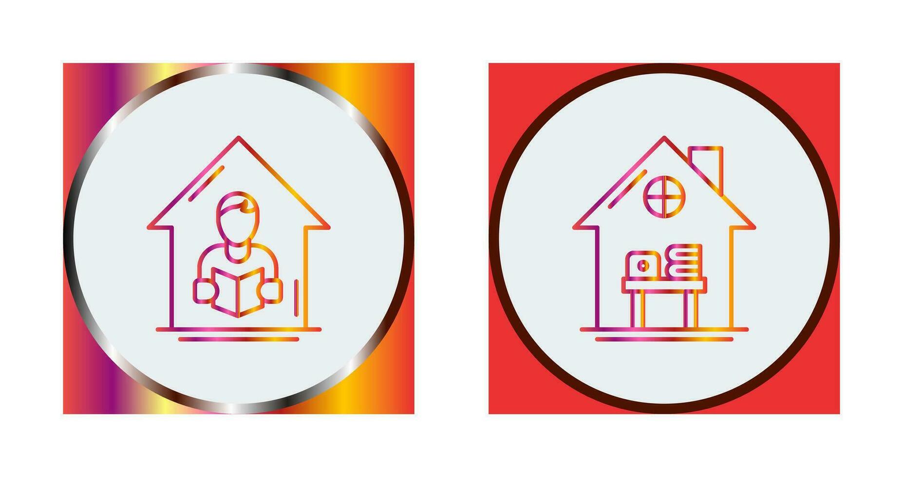 Home Learning and Home Work Place Icon vector