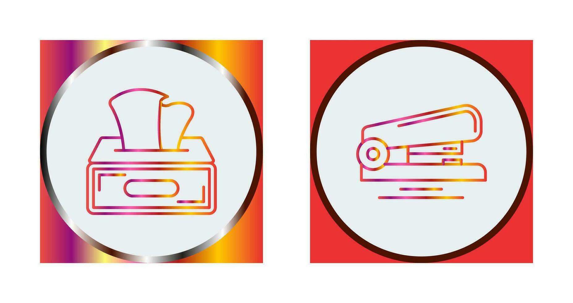 Tissue Box and Stapler Icon vector