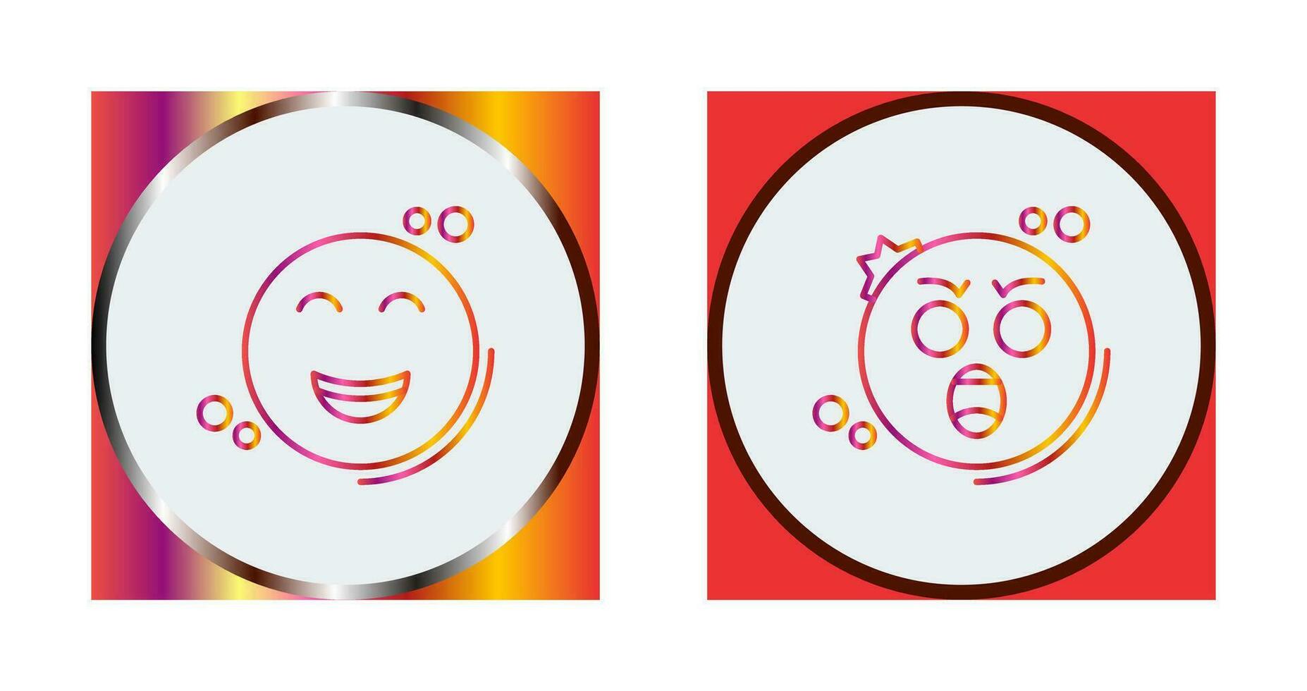 Shock and Happy Icon vector