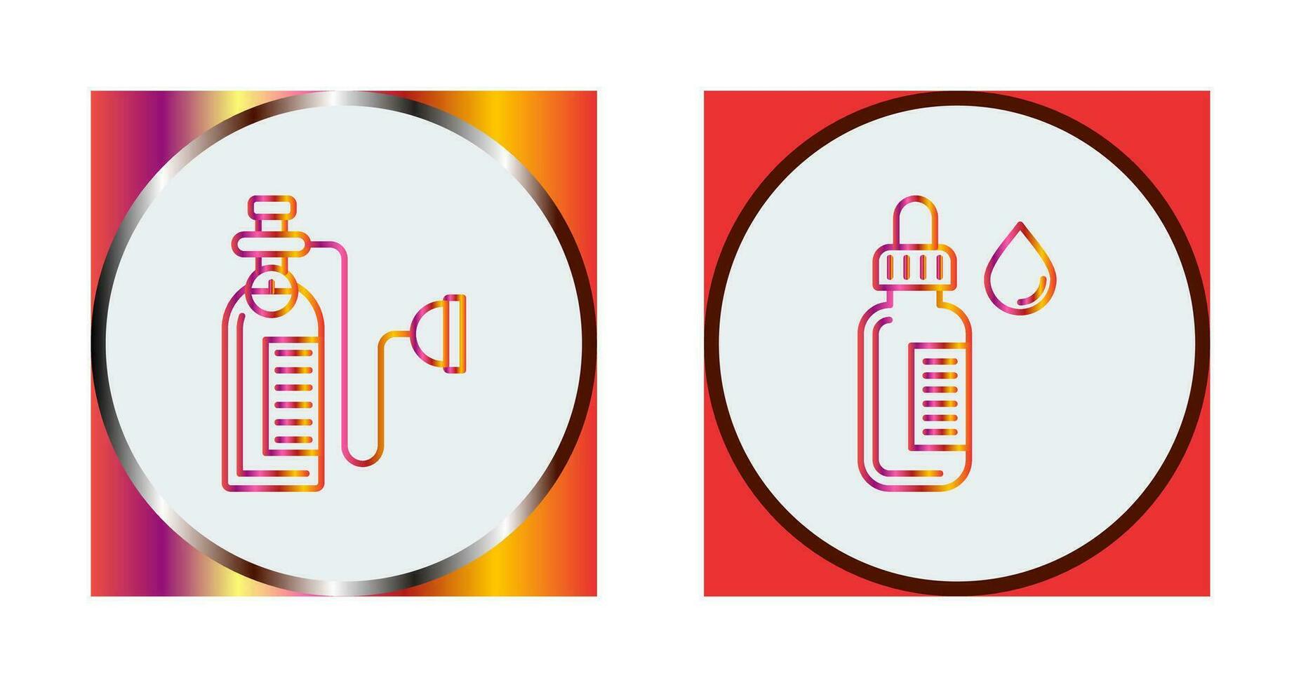 Oxygen and Dropper Icon vector