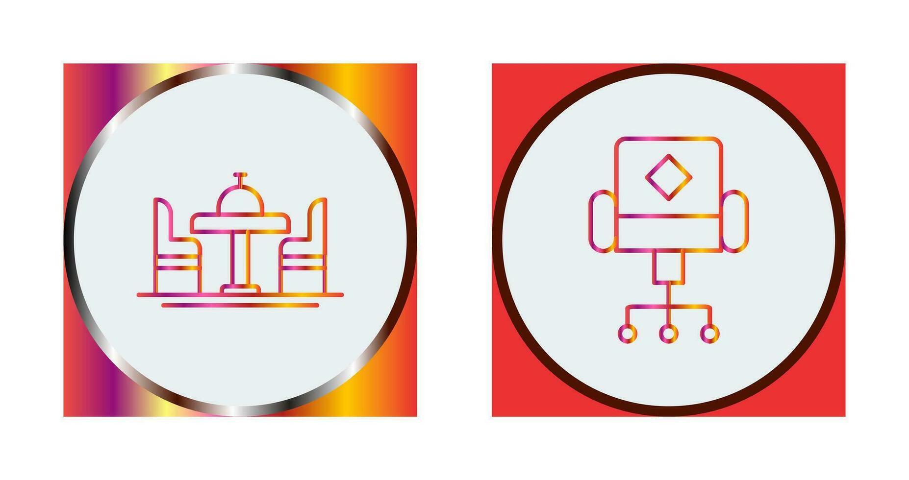 Chair and Dinning Table Icon vector