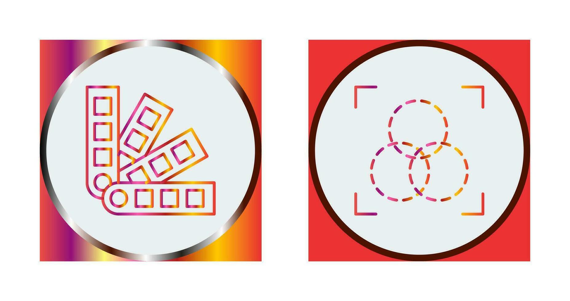 pantone and intersection Icon vector