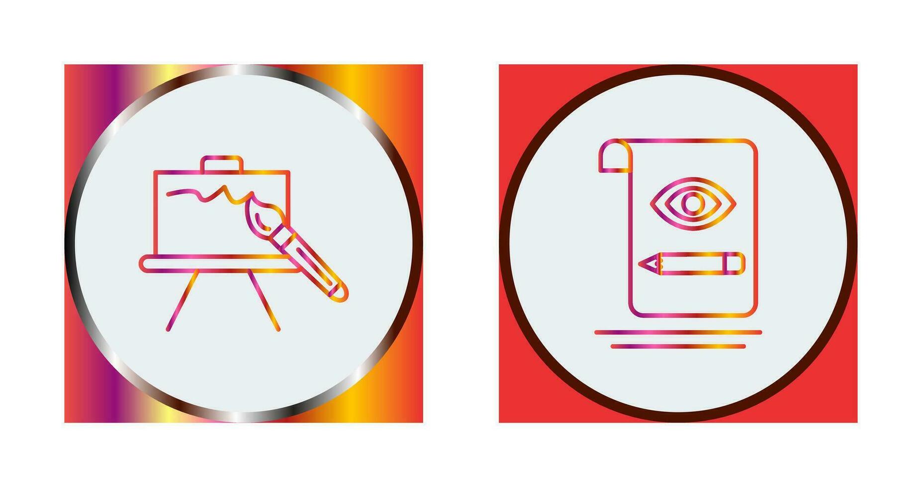 canvas and sketch Icon vector