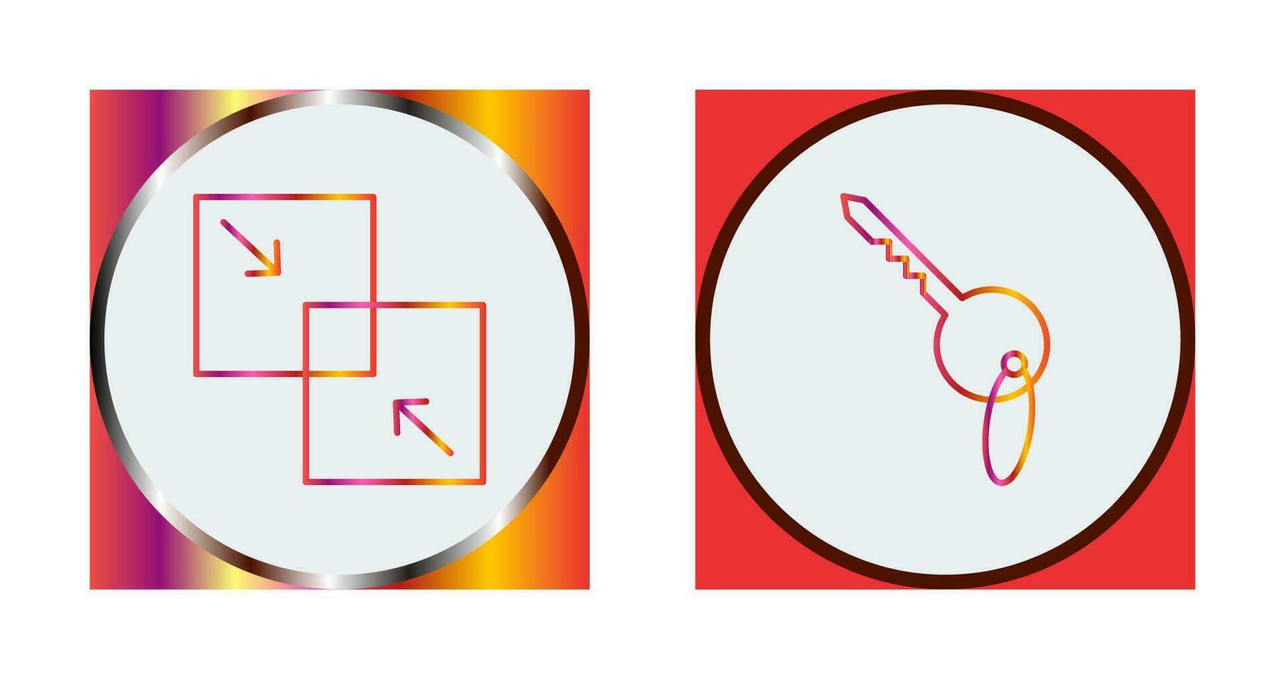 Combine and Key Icon vector