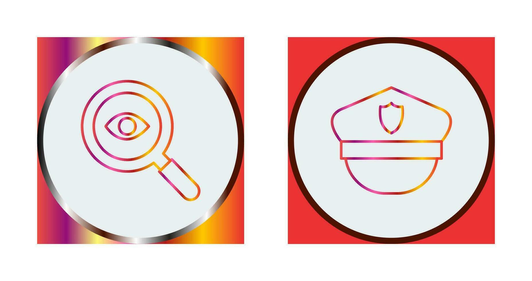 Detective and Police Hat Icon vector