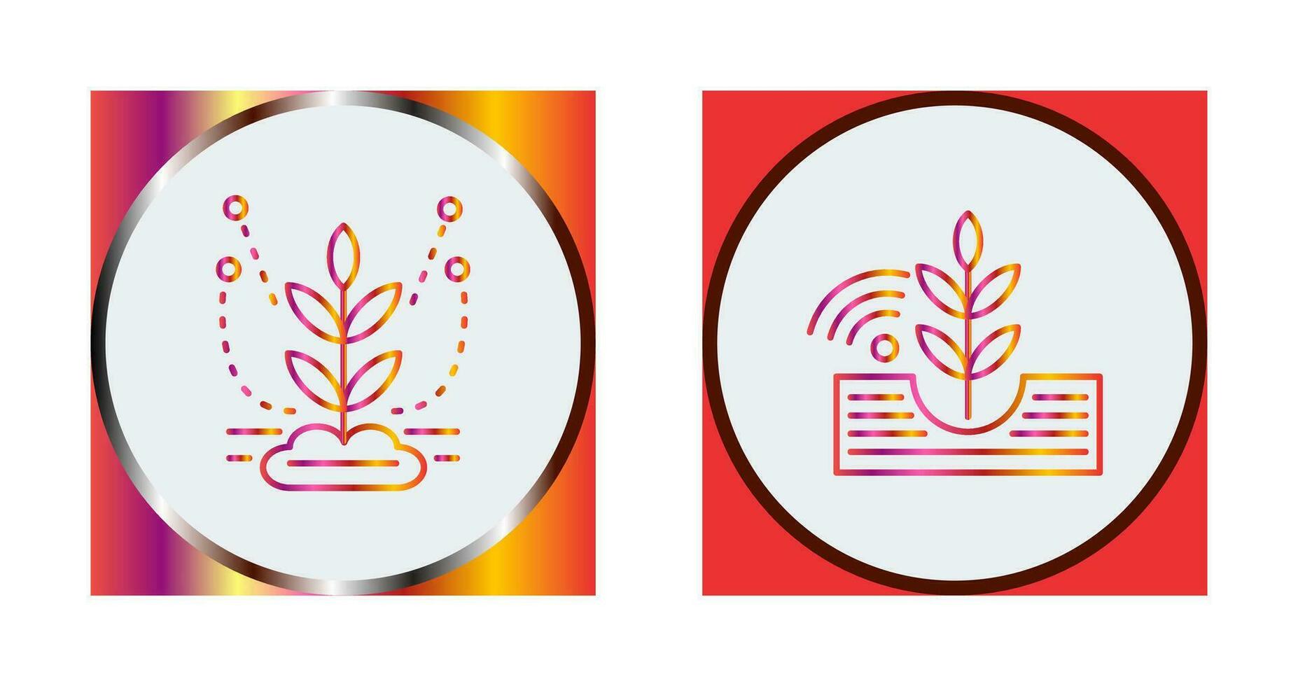 Irrigation System and Planting Icon vector