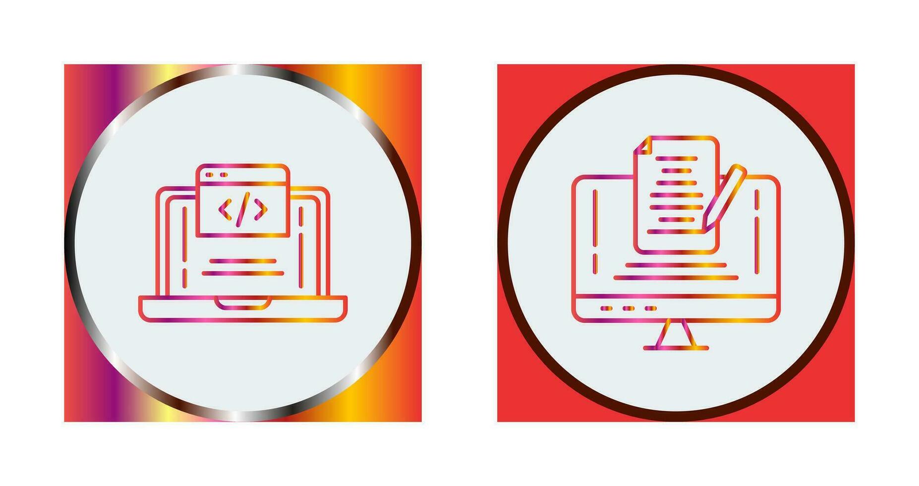 Coding and Note Icon vector