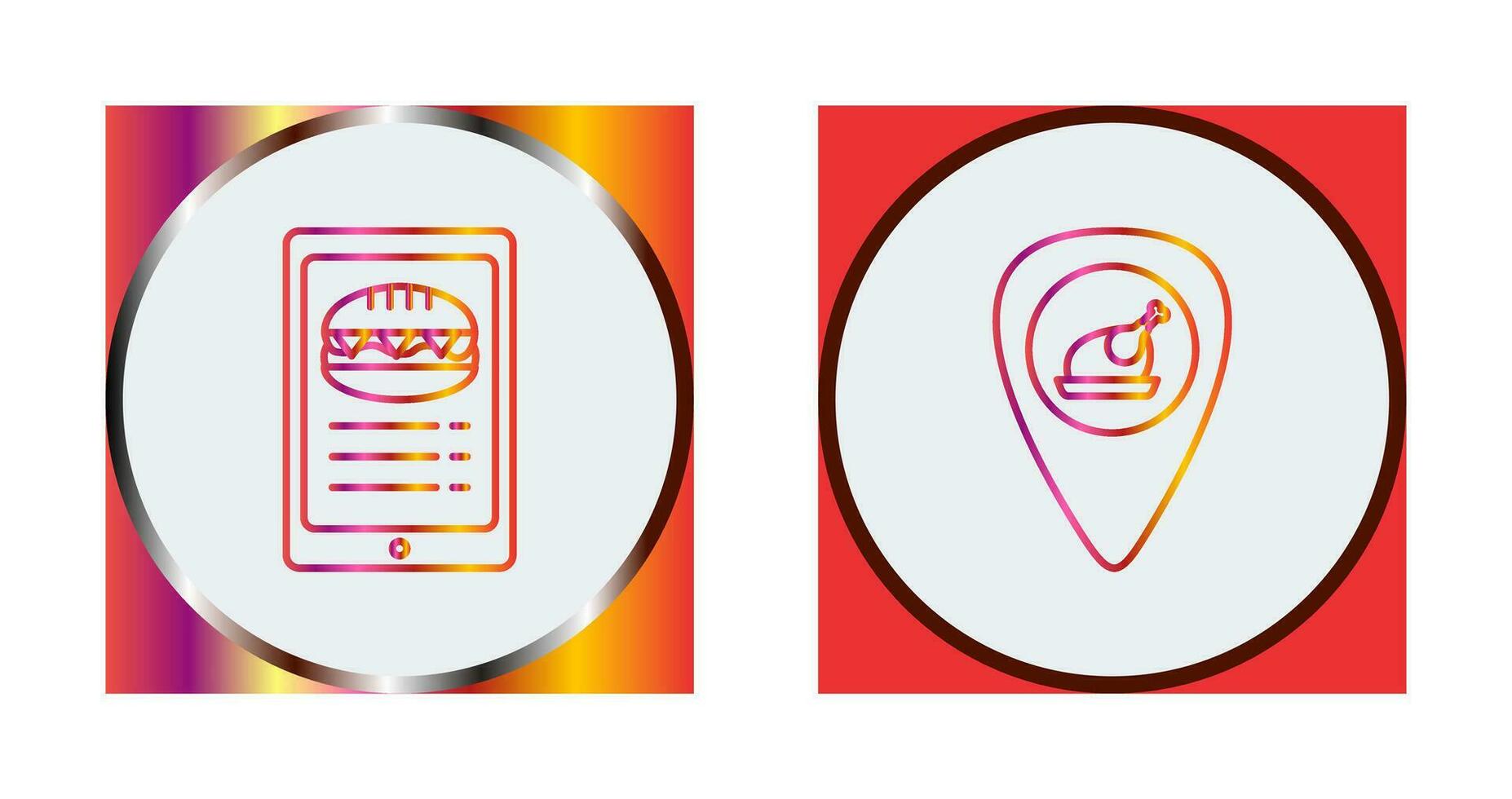 Online order and Location Icon vector