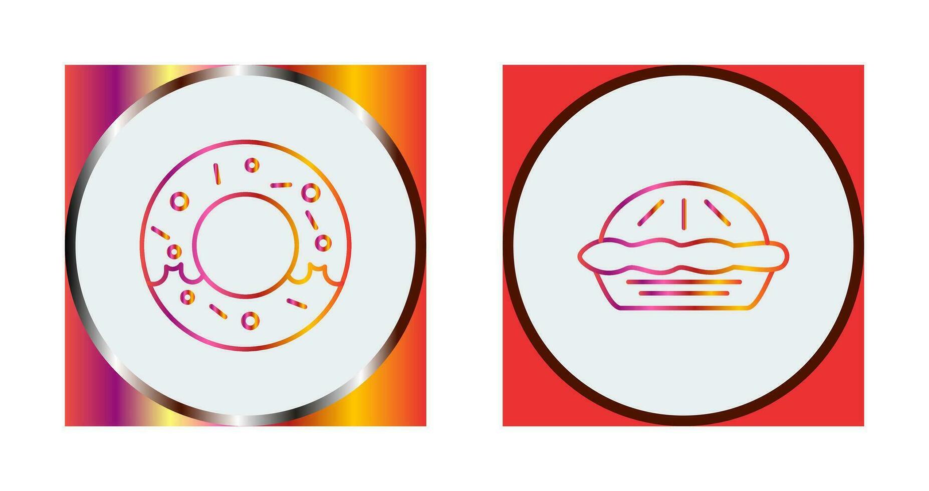 Donut and Pie Icon vector