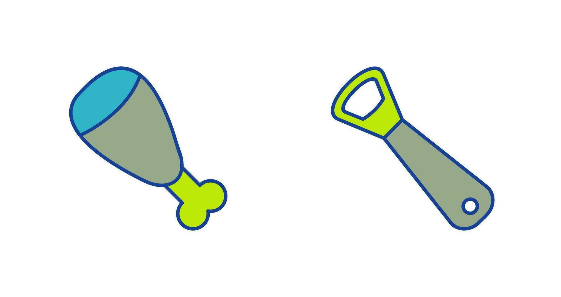 cocido jamón y utensilio icono vector