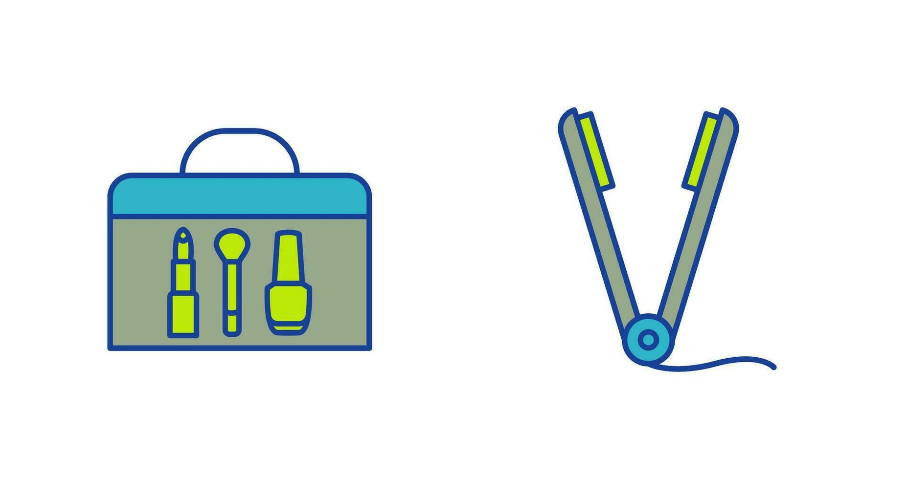 Cosmetics and Straightener Icon vector