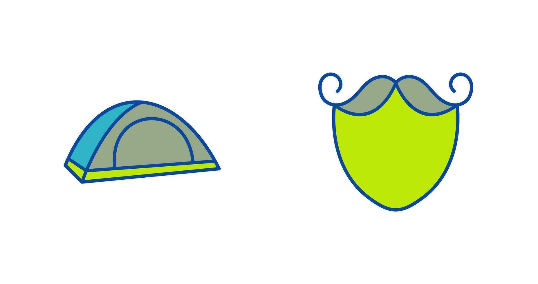 Beard and Moustache and Camp Icon vector