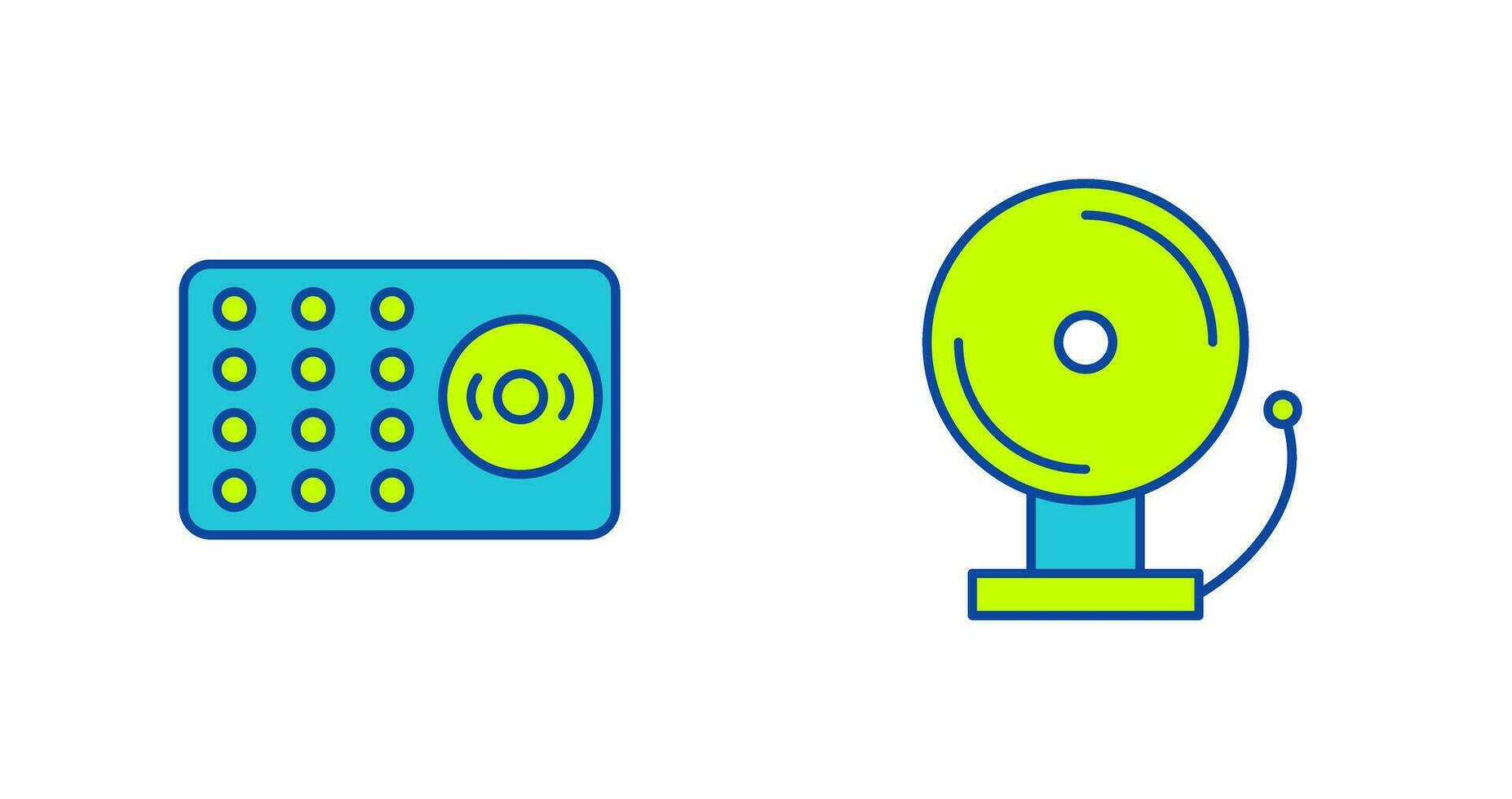 ring alarm and fire alarm  Icon vector
