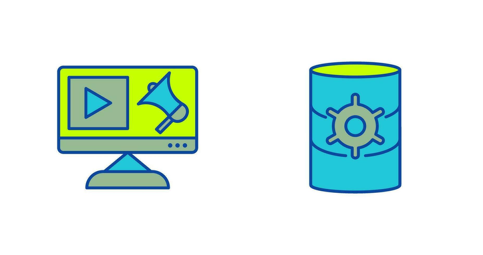 Digital Marketing and Database Management Icon vector
