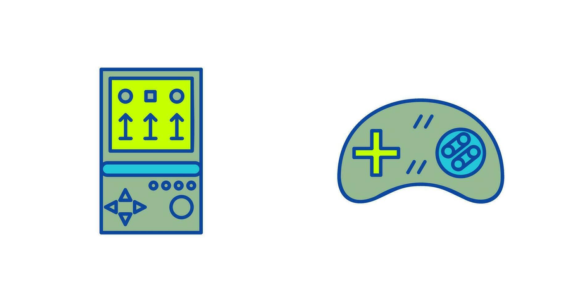 Brick Game and Gamng Control Icon vector