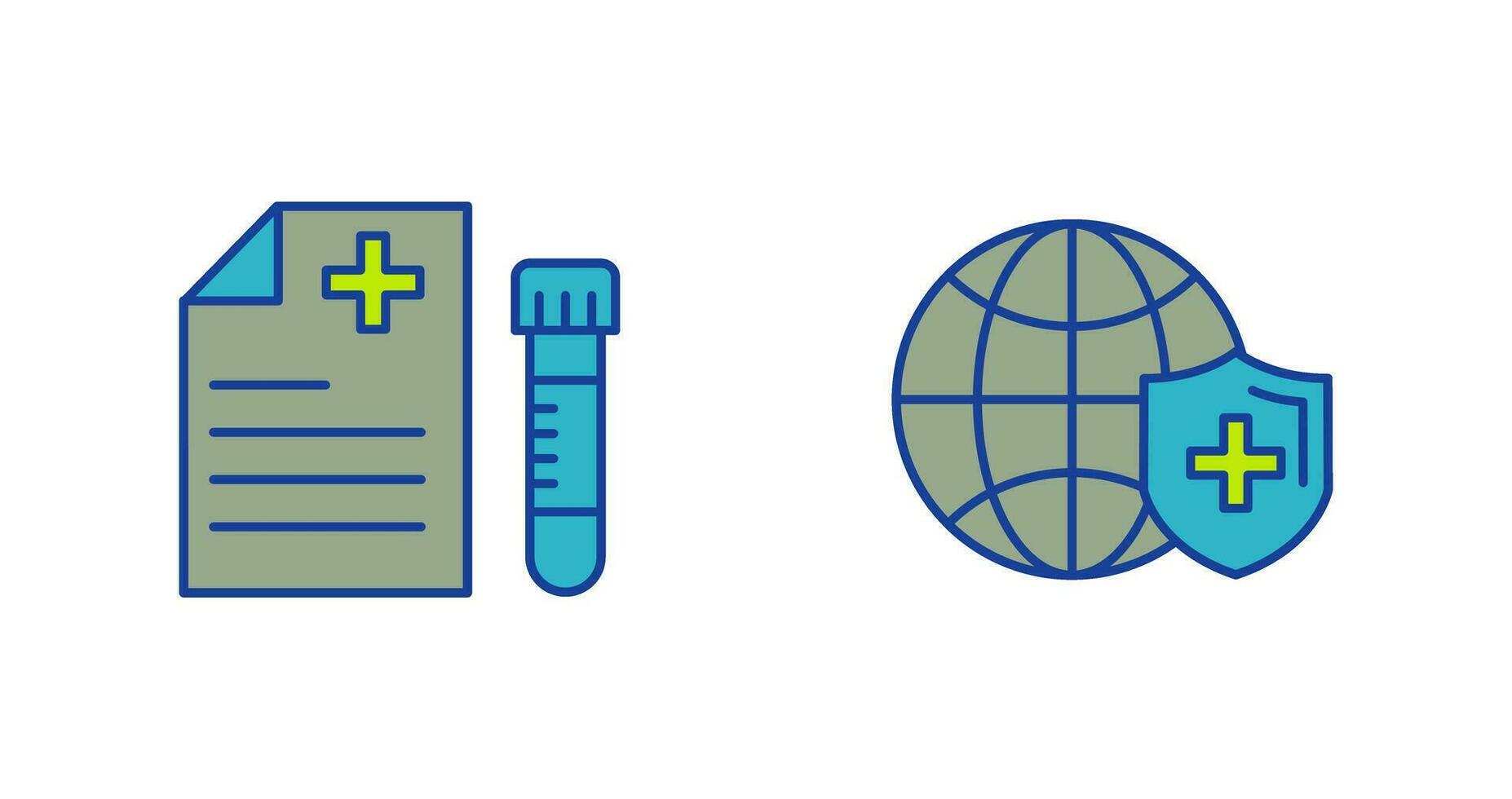 Blood Test and global Icon vector