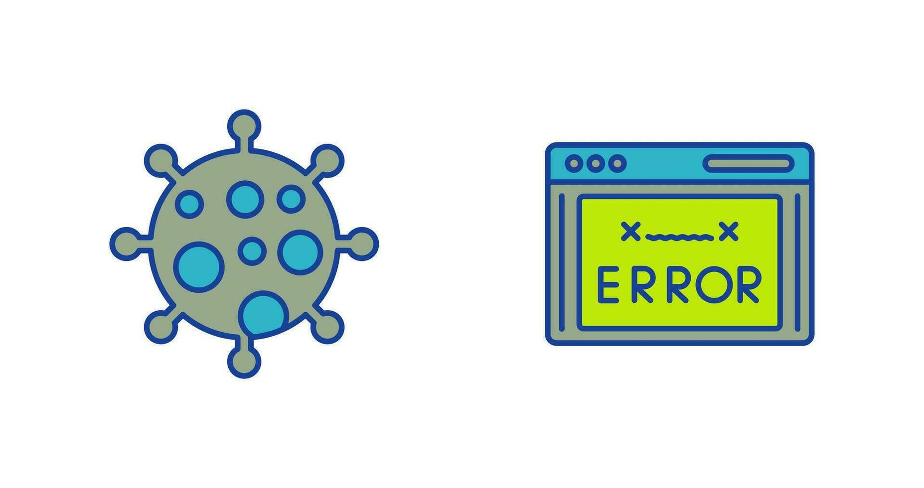 Virus and Error Code Icon vector