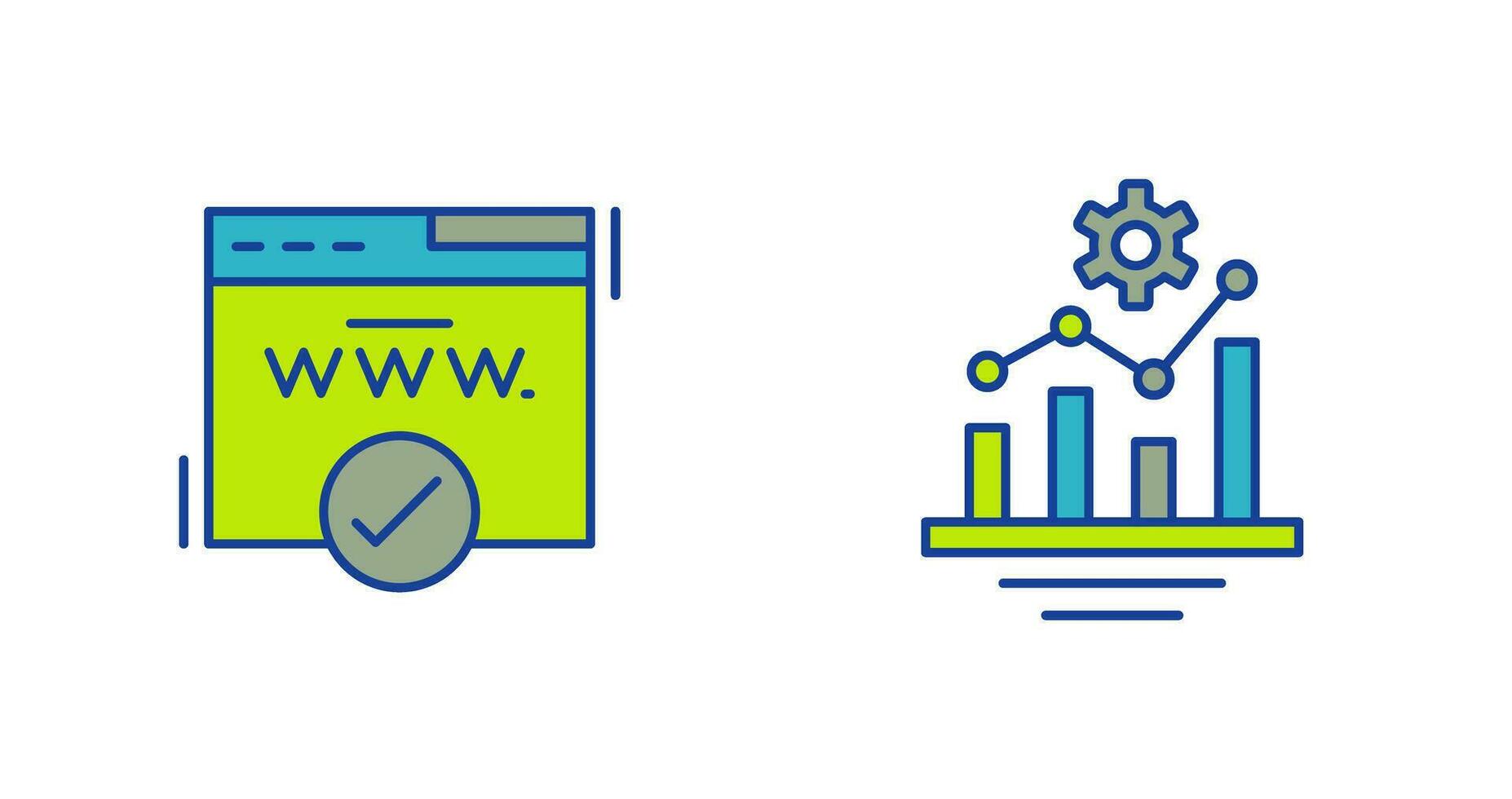 Domain and Bar Icon vector