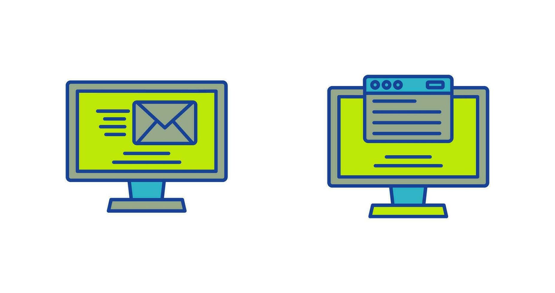 Mail and Web Icon vector