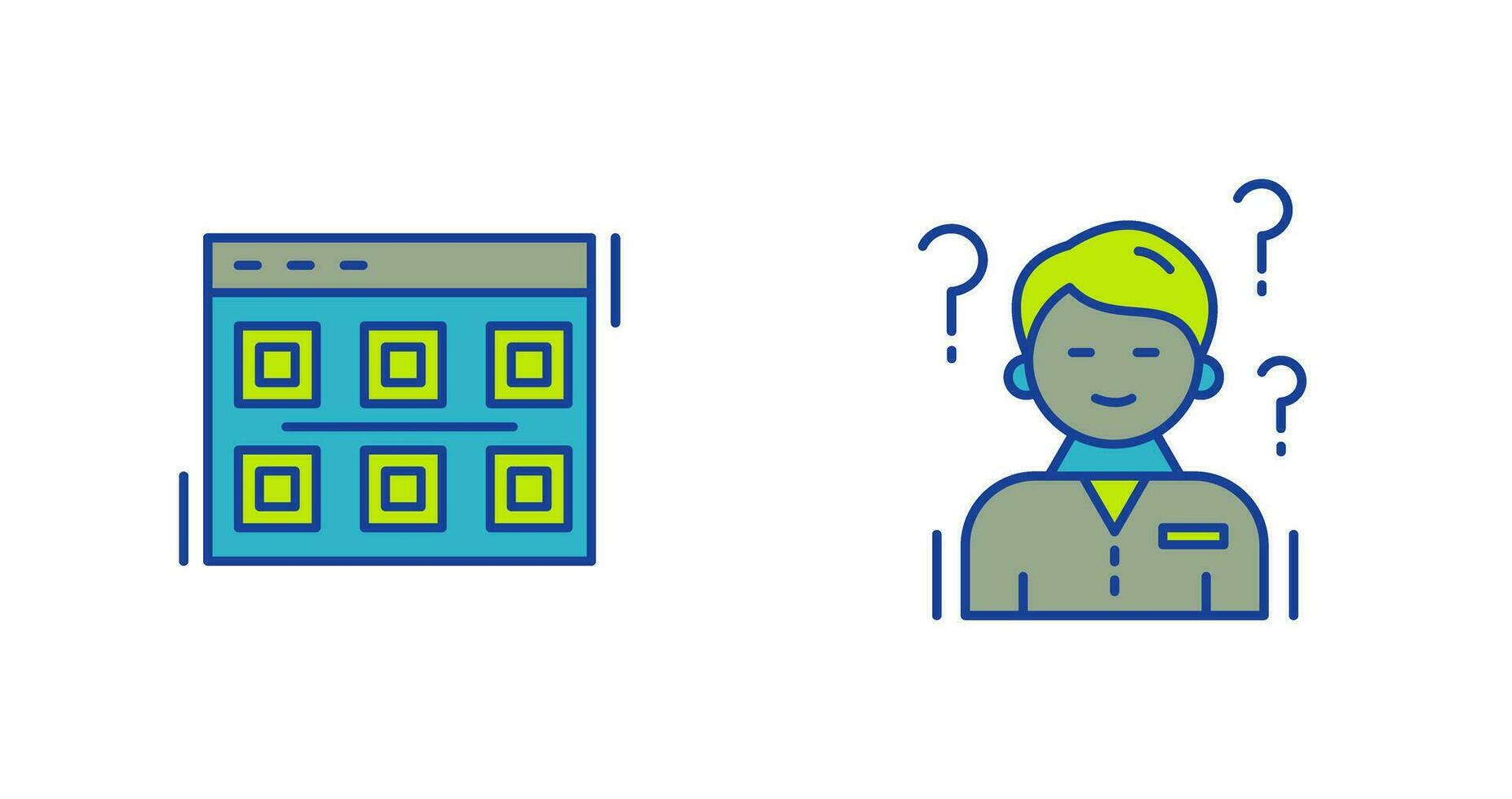 Layout and Confuse Icon vector