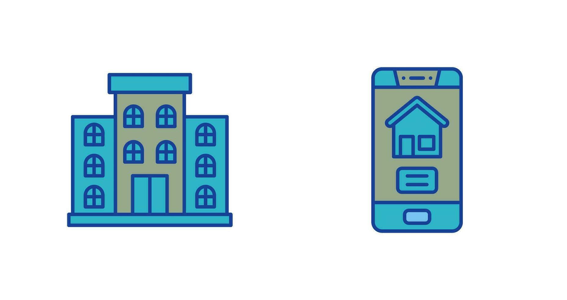 Apartment and Application Icon vector