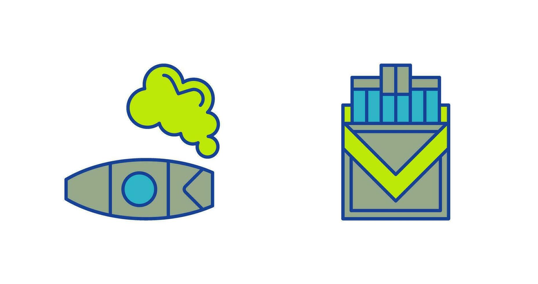 Cigar and Cigarette Pack Icon vector