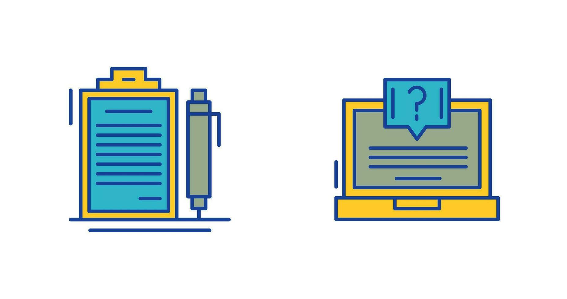 Contract and Question Icon vector