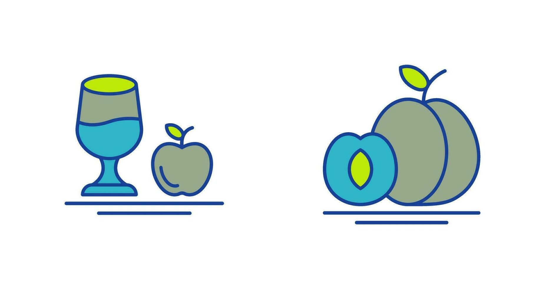 Healthy and Apricot Icon vector