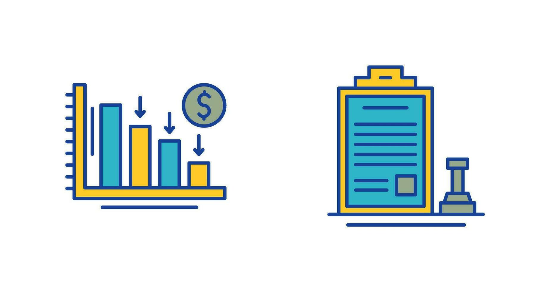 Loss and Stamp Icon vector