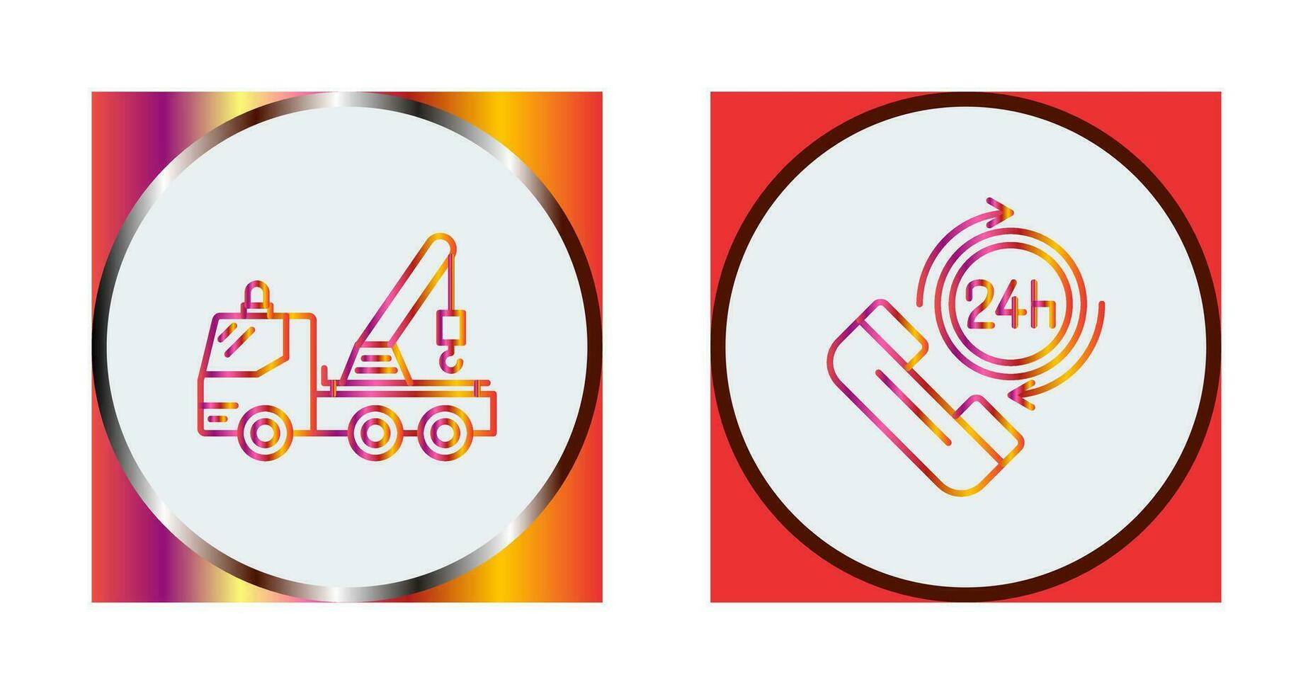 Crane and 24h Icon vector