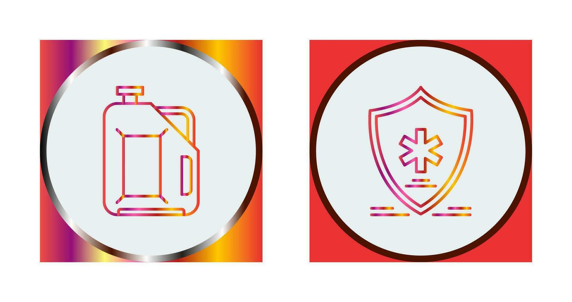 Jerrycan and Medical Symbol Icon vector